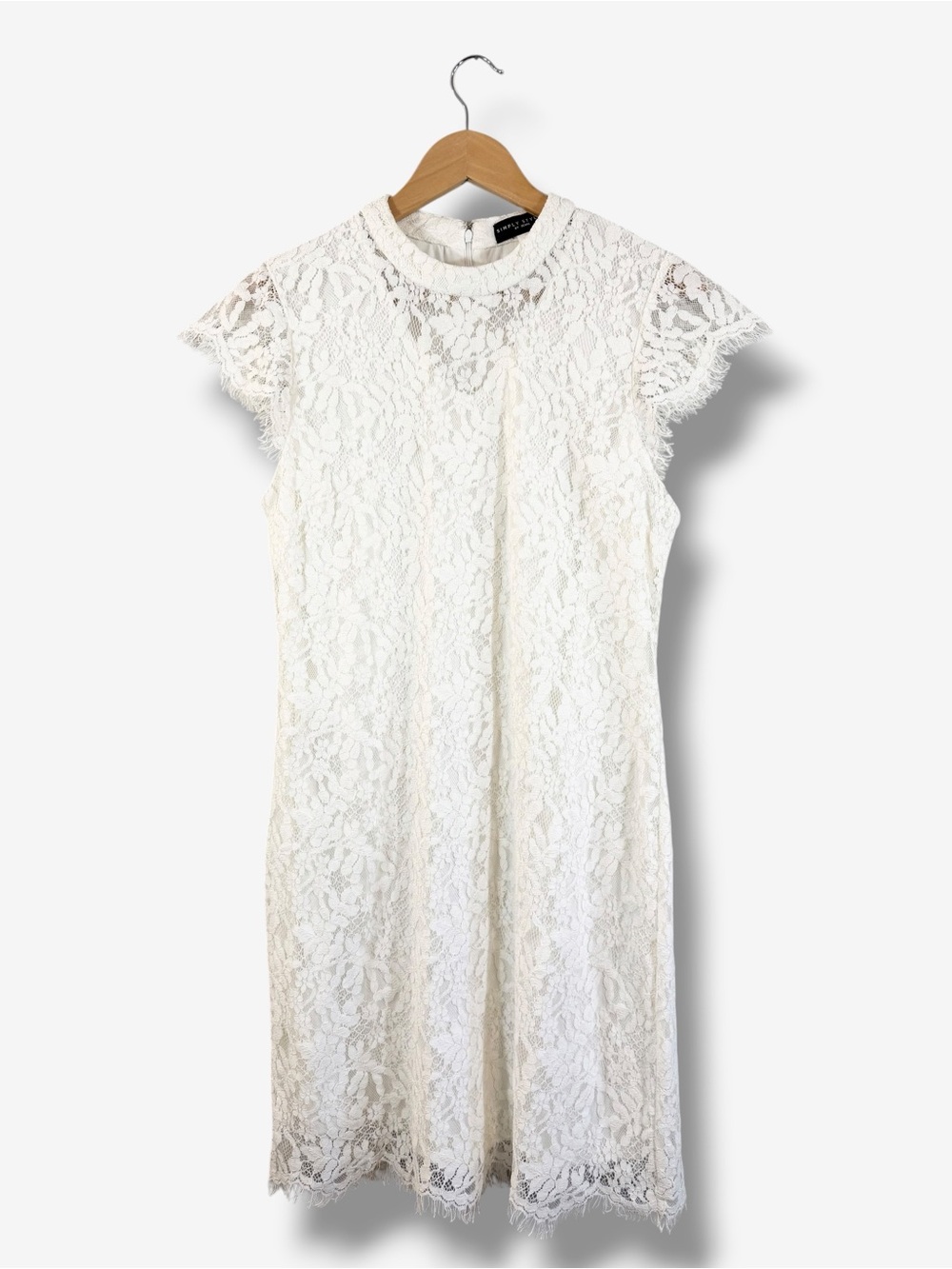 Ivory Lace Sheath Dress Size 12 Simply Styled Bridal Wedding Shower Communion